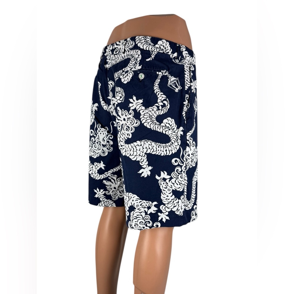 Lilly Pulitzer Mens 34 Everglades Shorts Via Palm Beach Blue White Casual Cotton - Picture 5 of 9